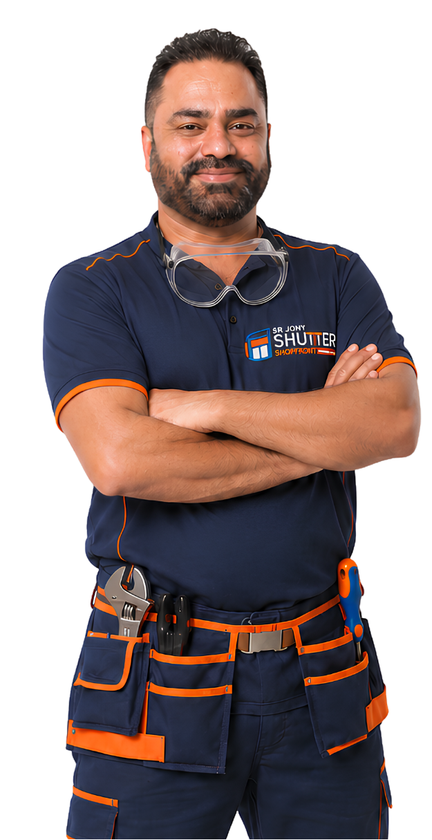 Professional shutter and shopfront worker